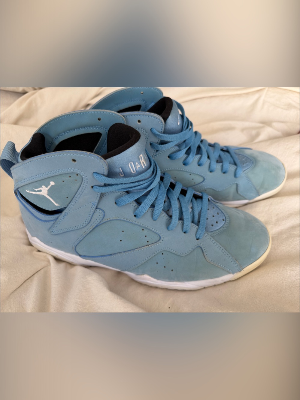 Jordan Light Blue Suede High-Top Sneakers